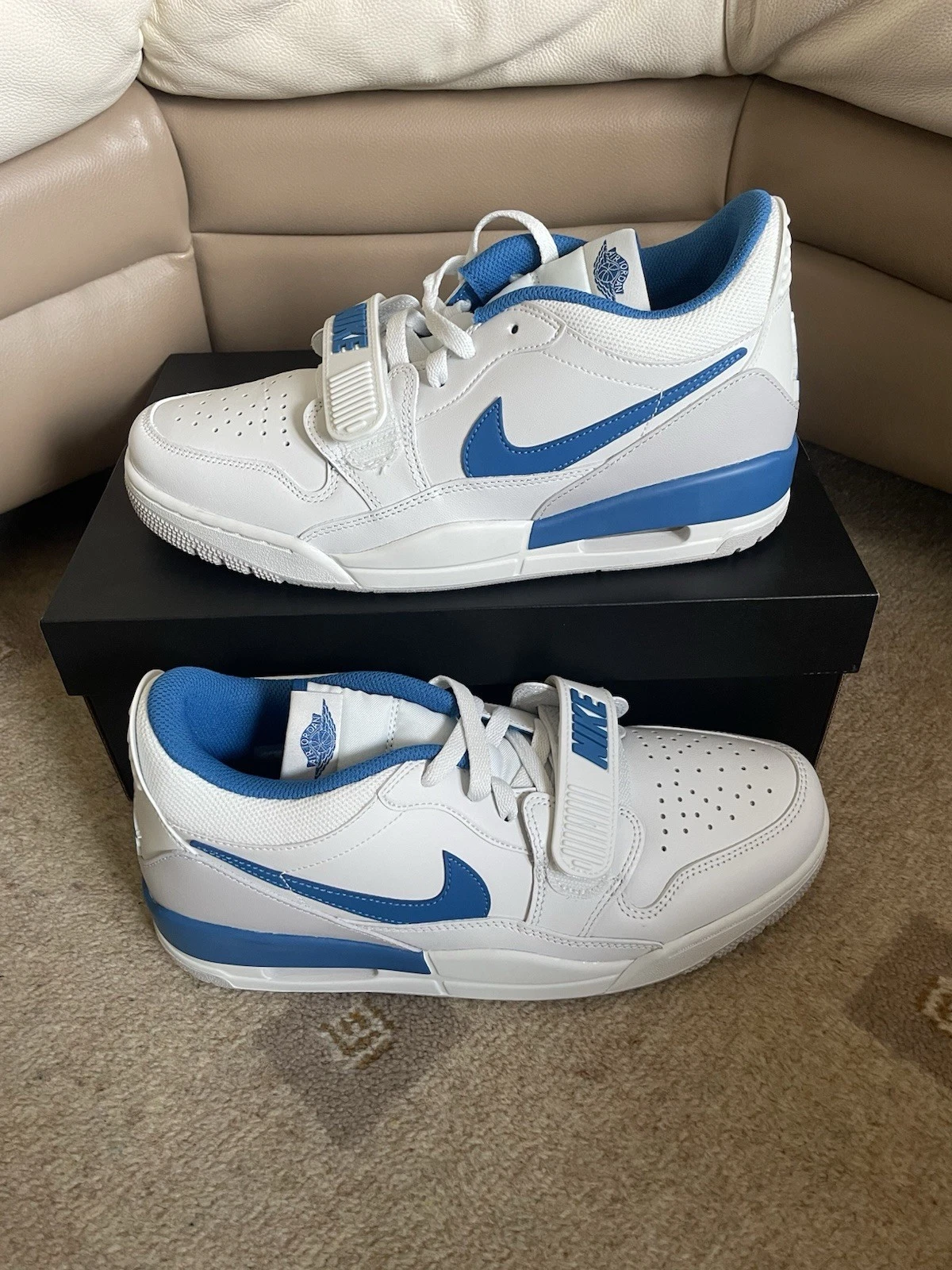 Nike Air Jordan Legacy 312 Low Off White Military Blue UK8.5