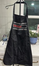 Sarcasm Apron Funny Novelty Gift Black With Pockets Cook Chef Kitchen BBQ
