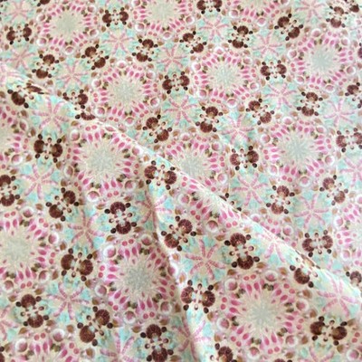 BTY Seasonal Magic Fabric FreeSpirit Pink Brown Cotton Print
