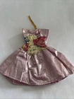 Vintage Barbie Doll Clothing Pink Metallic Short Dress   (A298)