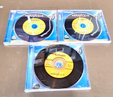 Lot of 3 Vtg USED Verbatim Digital CDR 80 min 700MB CDs Vinyl Record Style