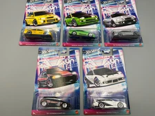 90s Street Scene Hot Wheels Complete Set: Evo, 300ZX, 240SX, EG Civic, Celica