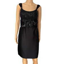 Sherrie Bloom & Peter Noviello CHETTA B vintage black sequin dress 8 runs small