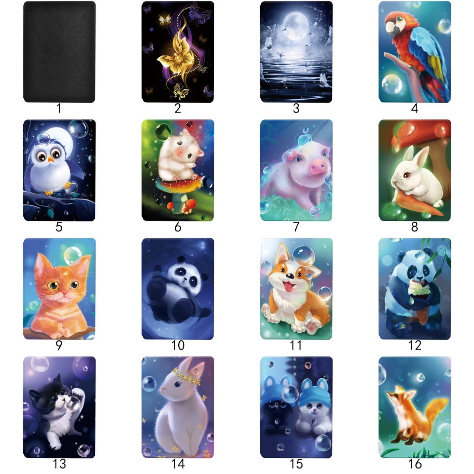 Animal PU Leather Stand Cover Case For Amazon Fire HD 10/10 Plus 2021 2023 +Pen - Image 3 of 4