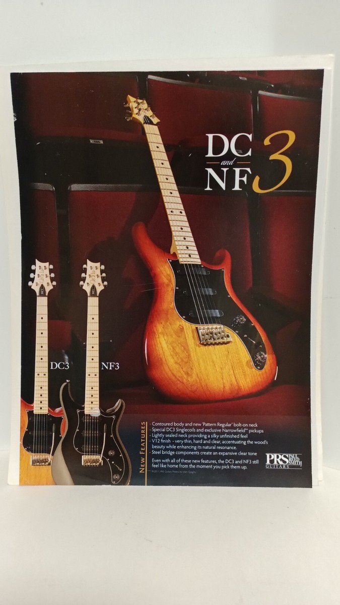 PRS GUITARS DC3 AND NF3 GUITARS 2011 - 11X8.5 PRINT AD. 7 | eBay