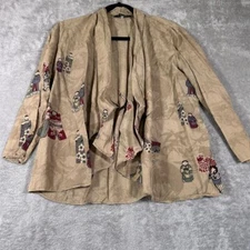 Citron Santa Monica Womens Kimono 100% Silk Jacket Medium Multicolor Boho Hippie