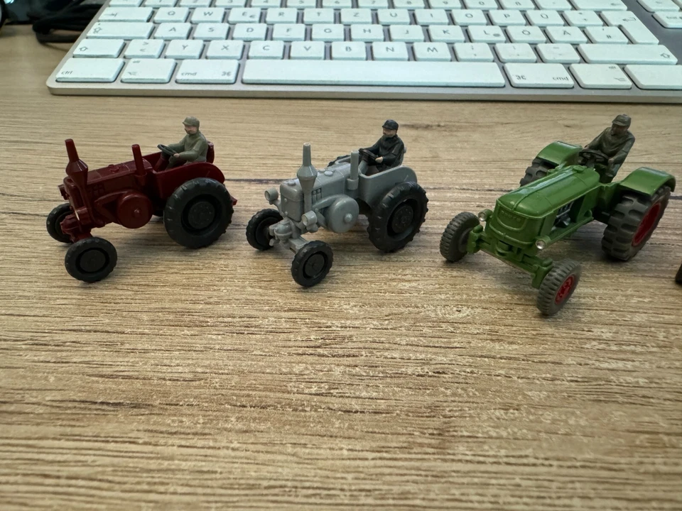 6 WIKING Trattori 1:87 Tutte IN Guten Condizioni - Immagine 2 di 4