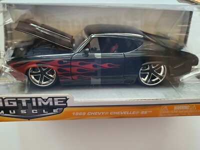 Jada 1:24 1969 Chevy Chevelle SS Black/Red Flames NEW | eBay