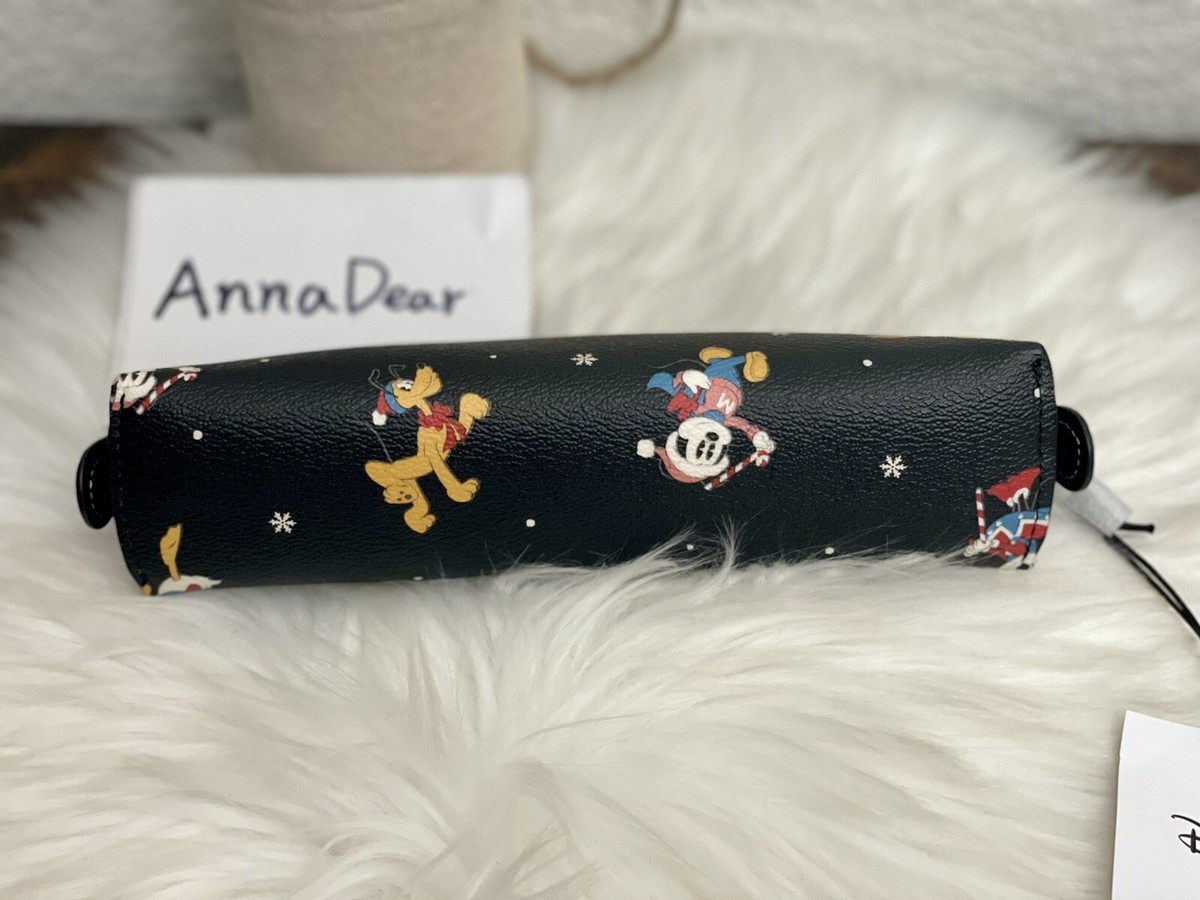 COACH ×ディズニー ペンケース COACH Disney X Coach Pencil Case With Holiday Print | eBay