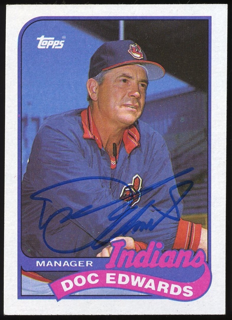 Doc Edwards #534 signed autograph auto 1989 Topps Baseball Trading Card