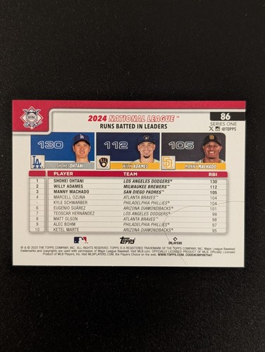 2025 Topps #86 Willy Adames/Shohei Ohtani/Manny Machado - Picture 4 of 6
