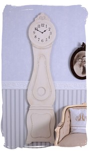 Schwedische Wanduhr Weiss Mora Uhr Shabby Chic Grossuhr Landhaus Ebay
