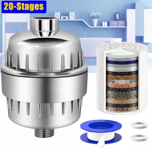 20 Stage Shower Head Filter Purifier with Filter for Hard Water Softener
