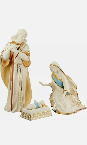 Lenox First Blessing Nativity - Coppia Di Pecore In Porcellana, Dipinte A Mano, Con Campane Dorate, Altezza 7,6 Cm - 2