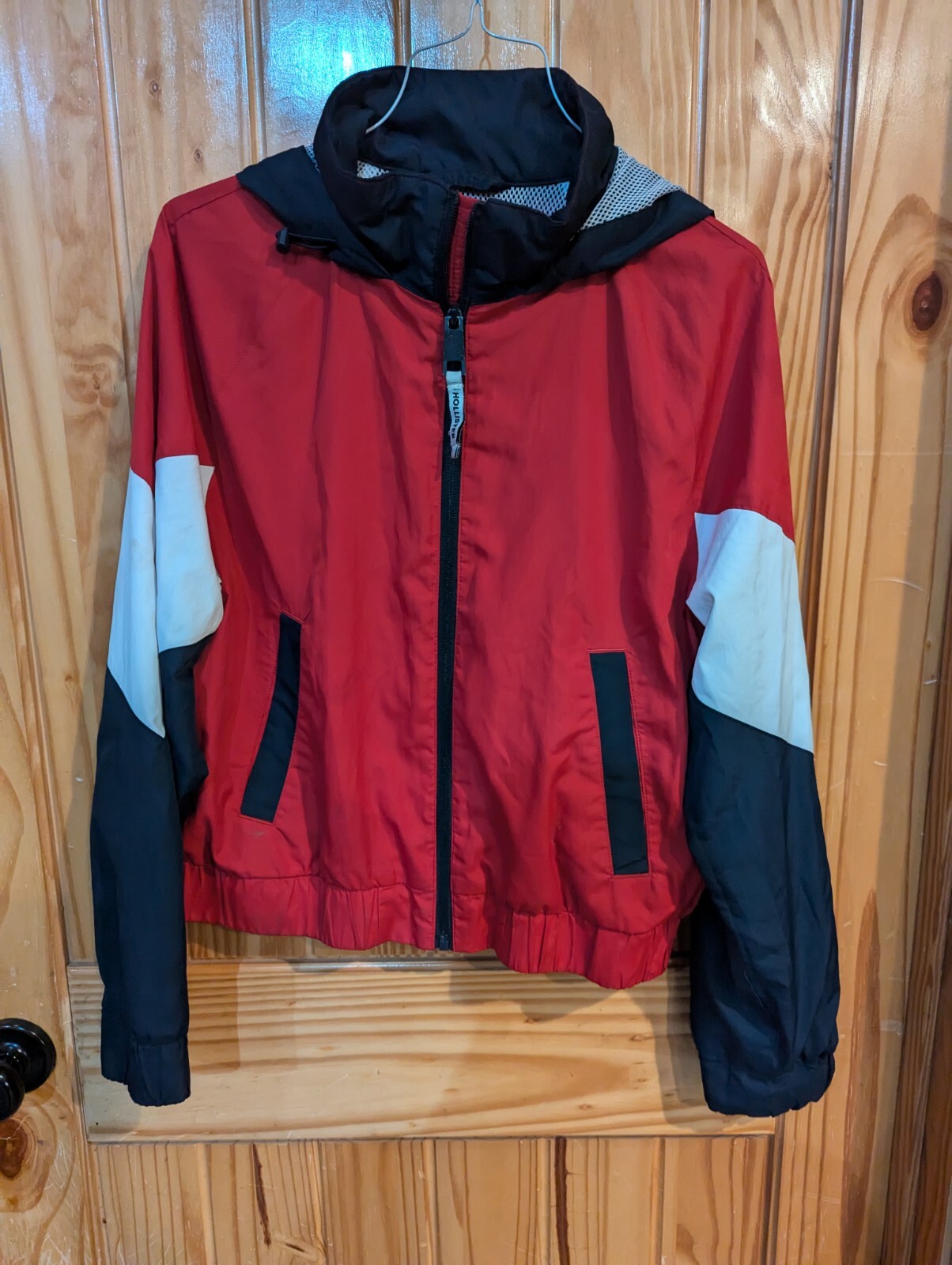 Y2K Retro America Women's Windbreaker Hollister Medium Zip Up