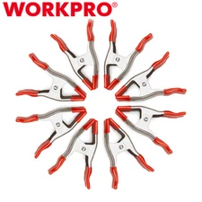 WORKPRO Spring Clamps 6-19/64" Large Steel Clamp Set 8-pack 2" Jaw Opening Clamp