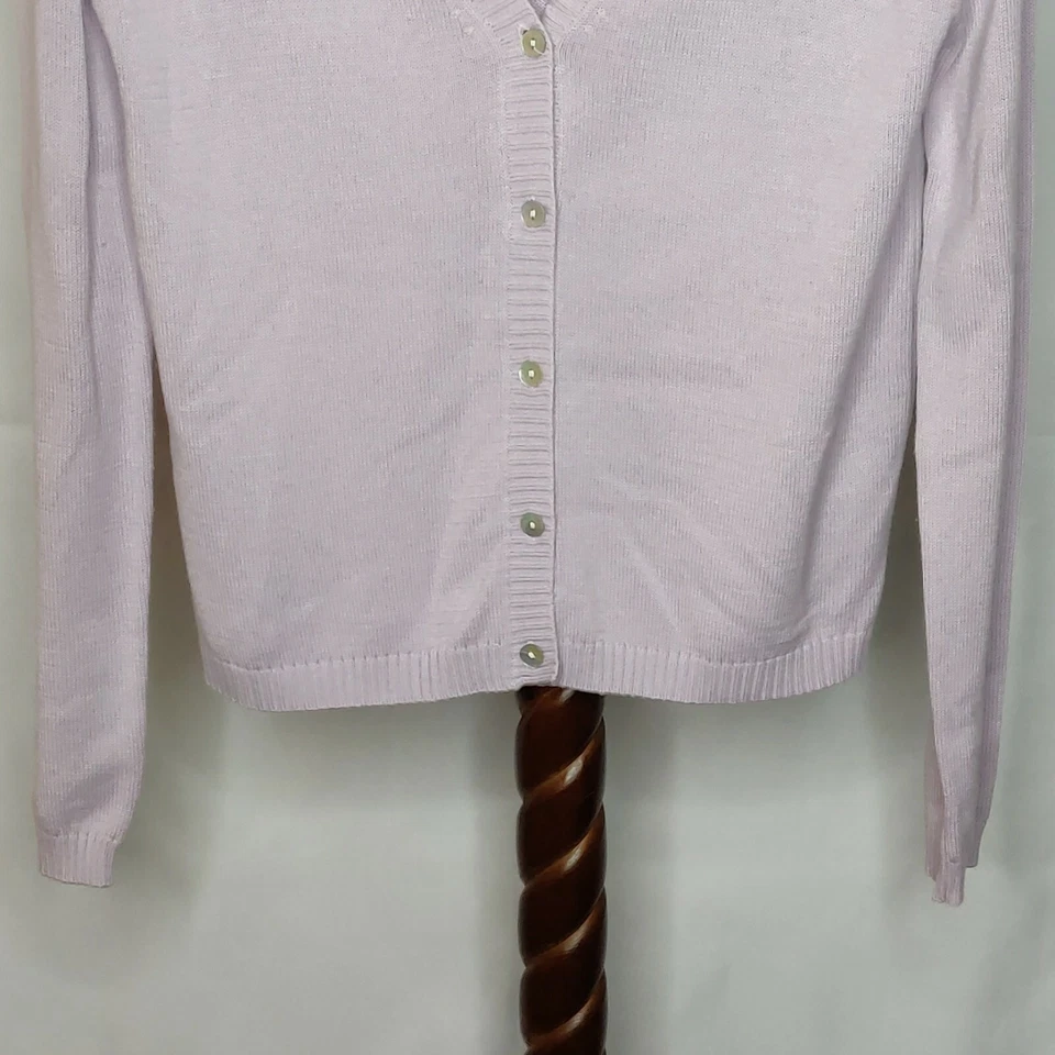 White Stag women's S(4-6) cardigan sweater purple v-neck button up long sleeves - Image 3 of 4