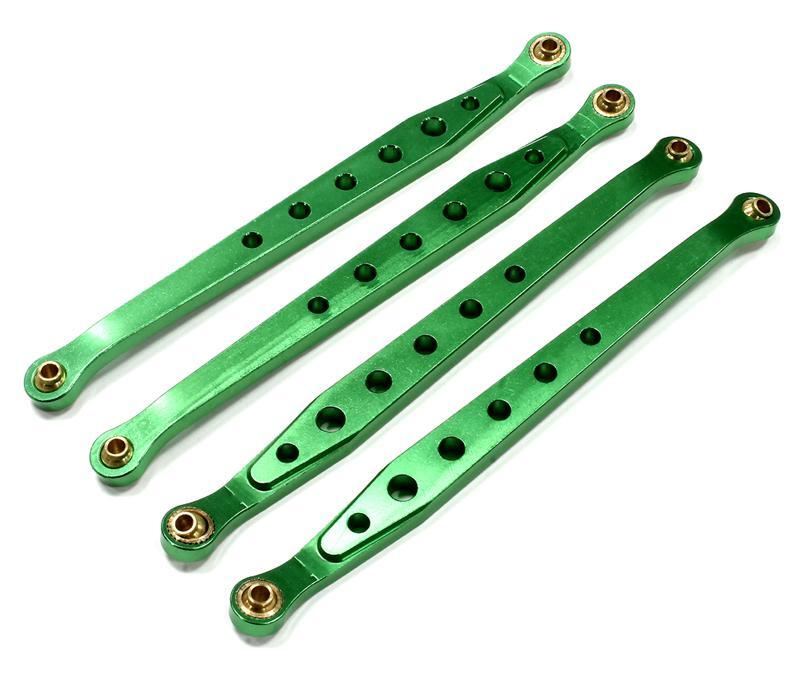 Axial Wraith Green Alloy Chassis Linkage (4pcs) by Integy