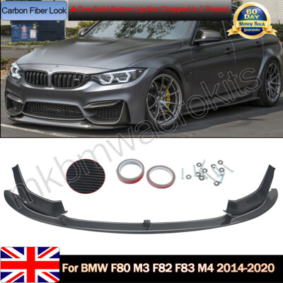 Front Bumper Lip Splitter Kit For 2015-2020 BMW M3 F80 / M4 F82/F83 - MP Style Carbon Black