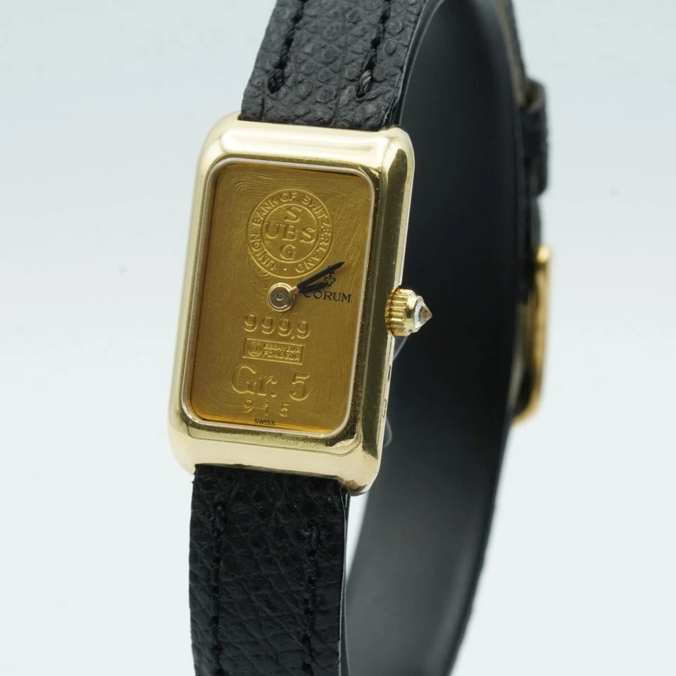 Reloj Corum Lingot 5 Gr Damas Cuarzo 16Mm Oro Sólido 18K 750 Vintage 14300 Foto 4 de 4