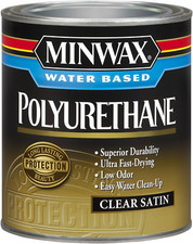 Minwax Water Based Oil-Modified Polyurethane, Warm Semi-Gloss, Clear,