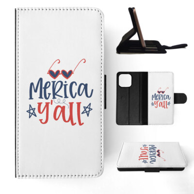 FLIP CASE FOR APPLE IPHONE|PATRIOTIC AMERICAN USA 4TH JULY 6