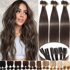 Pre Bonded Keratin Glue Fusion Nail U Tip Remy 100 Human Hair Extensions Long u