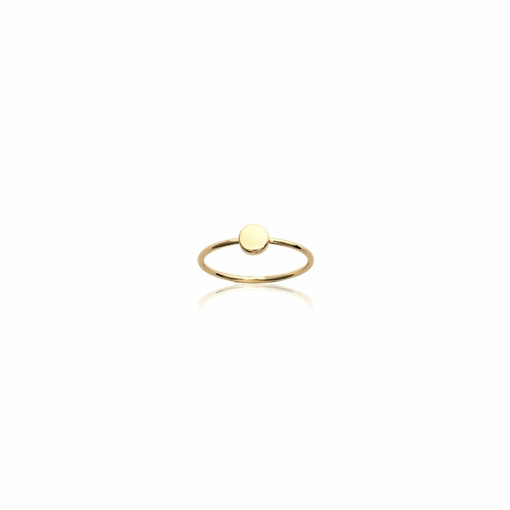 Bague pastille 5 mm plaqué or 750/000 à porter au quotidien