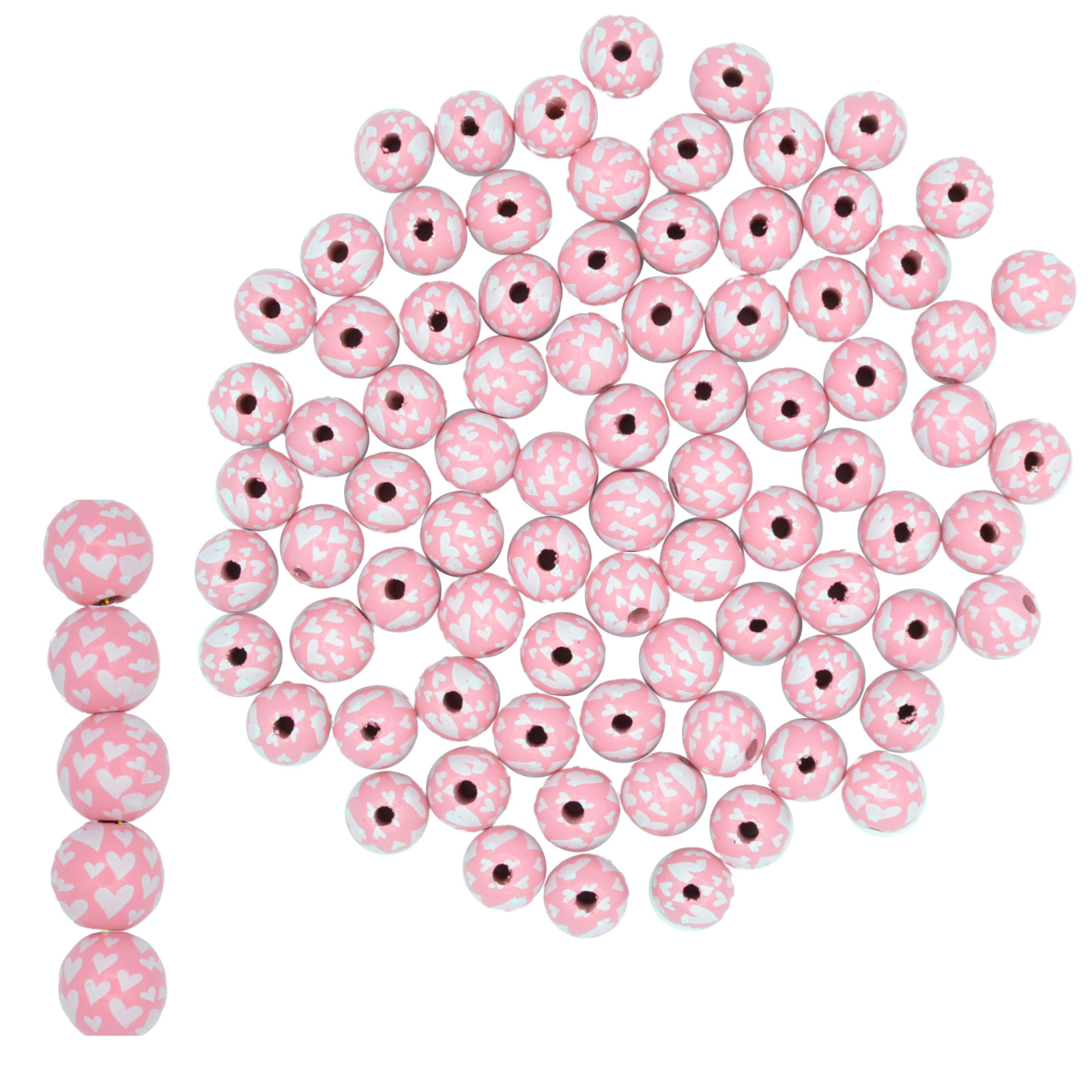 Printed - Pink with Hearts