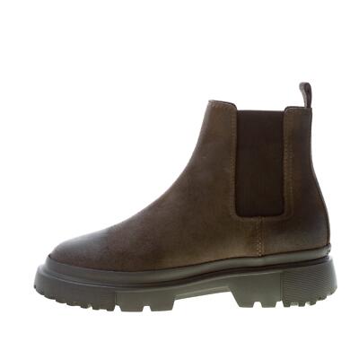 HOGAN men shoes Grey oiled finish suede Chelsea boot H629 HXM6290FA40S74B600