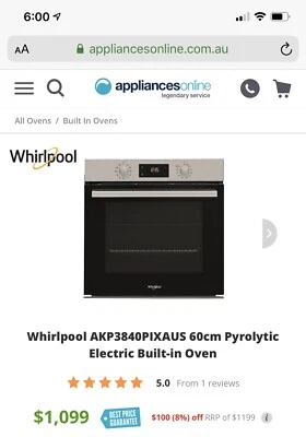 Brand New Whirlpool Pyrolytic Oven And Induction Cooktop