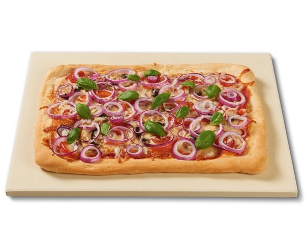 Pizzastein FüR Backofen/Grill Eckig 30 X 38 X 1,2Cm Pizza Ofen Flammkuchen | Neu-image