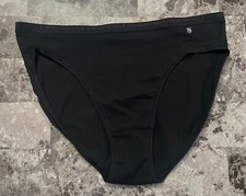NWT VICTORIA'S SECRET M BLACK PINK LOGO WAISTBAND RARE HIGH LEG BRIEF PANTIES