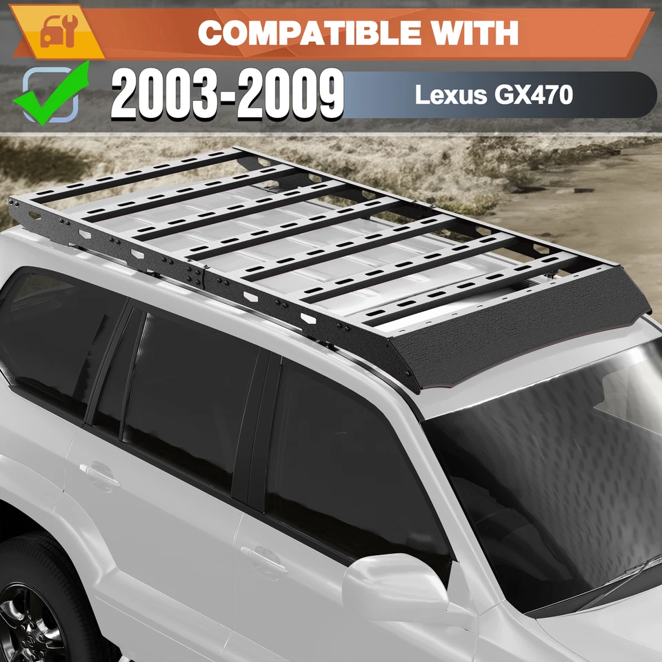 Roof Rack Cargo Luggage Carrier Steel Roof Rack Cargo For Lexus GX470 2003-2009 Foto 4 de 4