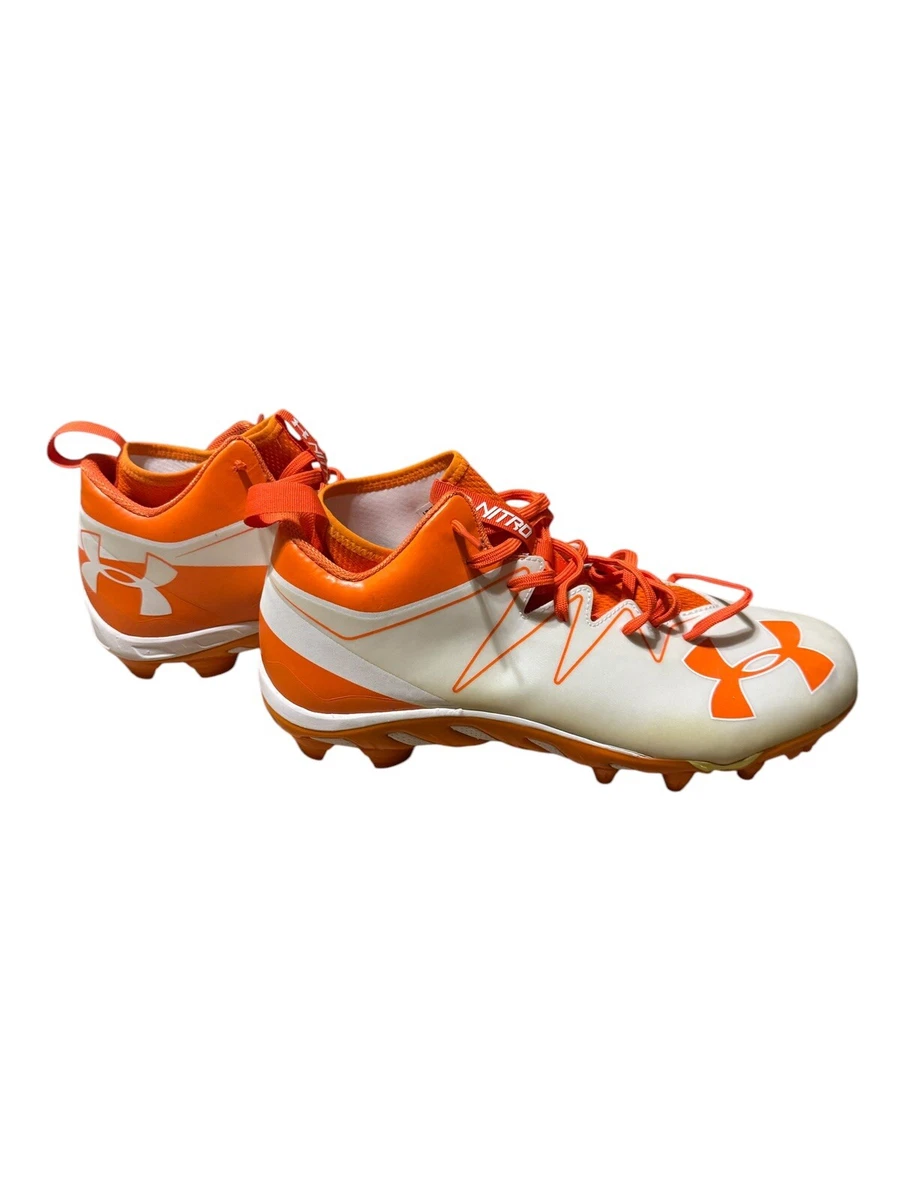 NEW Under Armour Football Cleats Mens Size 12 Orange Team Sports Shoes Under Armour Spotlight Lux MC Orange Football Cleats Size  main image 3