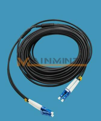 5M LC-LC UPC SM 9/125 Black Armored Fiber Cable Duplex Fiber Optic Patch Cord