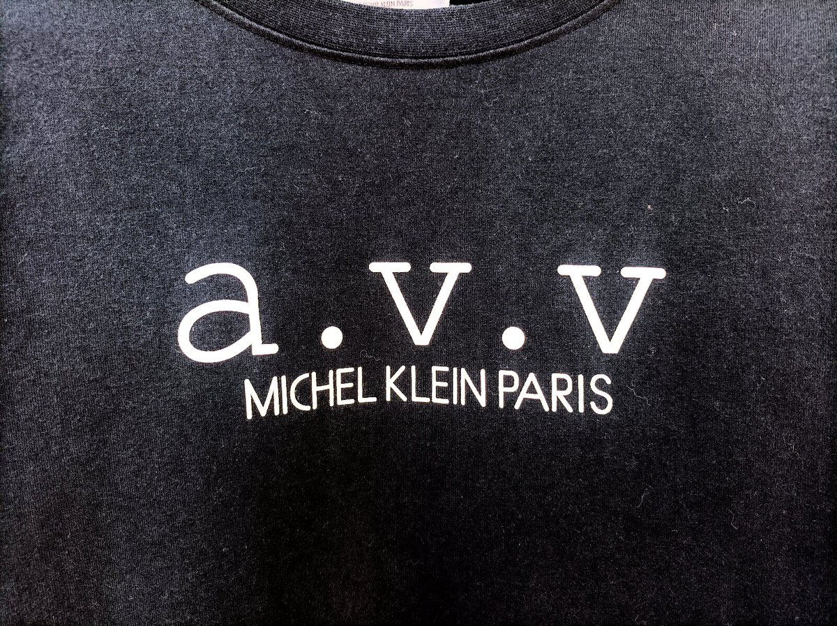 AVV Michel Klein Paris Black Spellout Women T Shirt Sz 42 | eBay