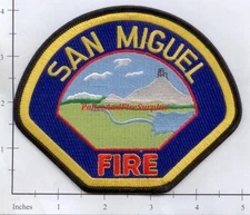 California - San Miguel CA Fire Dept Patch