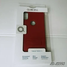 Quickcell T-mobile Red REVVL 4 Kickstand Viewing Slim Design Impact Protection..