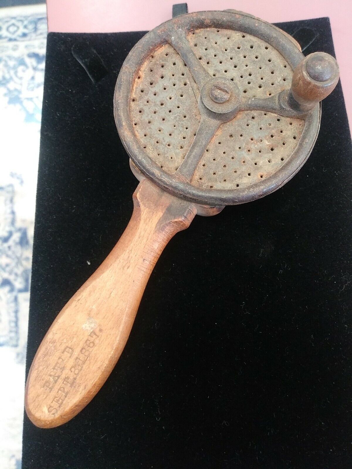 Antique~ Primitive Skillin & Reed mechanical nutmeg grater PAT'D Sept. 8, 1867