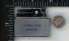 VINTAGE 1960 SAROME FACON CIGARETTE LIGHTER MILITARY YOKOSUKA JA HAPPY NEW YEAR