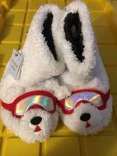 Cat Jack Polar Bear Plush Slippers Child Youth Size Large 4-5 New With Tags