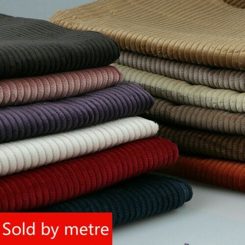 6 Wales Corduroy Fabric Cotton Thick Winter Jacket Trousers Cloth Costume Sewing - Picture 1 of 21