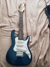 Axl Headliner Series Electric Guitar, 1/2-sized, Blue Model As-750-1/2bl