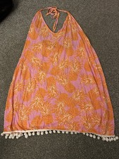 Women’s Summer Pineapple Dress With Pom Pom Detail- Size 16