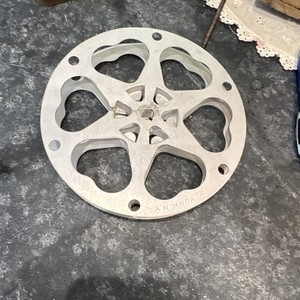 New York 16mm Metal Movie Film Reel/Spool w/ Heart Cutouts for Movie Camera