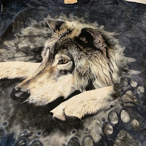 The Mountain Wolf Herren Größe Large Batik T-Shirt Leder Etikett - Bild 2 von 7