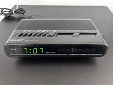 Vintage Sharp Clock Radio FX-C22 BK with Seagreen Labels, Tested and Works