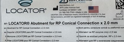 LOCATOR Abutment for RP Conical Connection x 2.0 mm