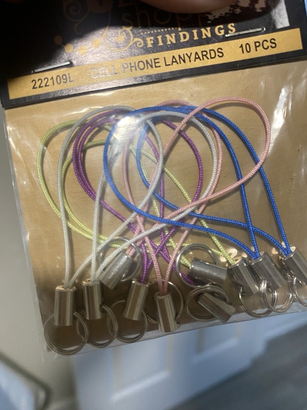 The Jewelry Shoppe Multicolor Fabric Cell Phone Lanyard Straps 10 PCS Universal